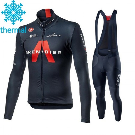 Fietskleding (Fietsshirt Lange Mouw + Lange Koersbroek) 2021 Ineos Grenadiers N001 Winter Thermal Fleece
